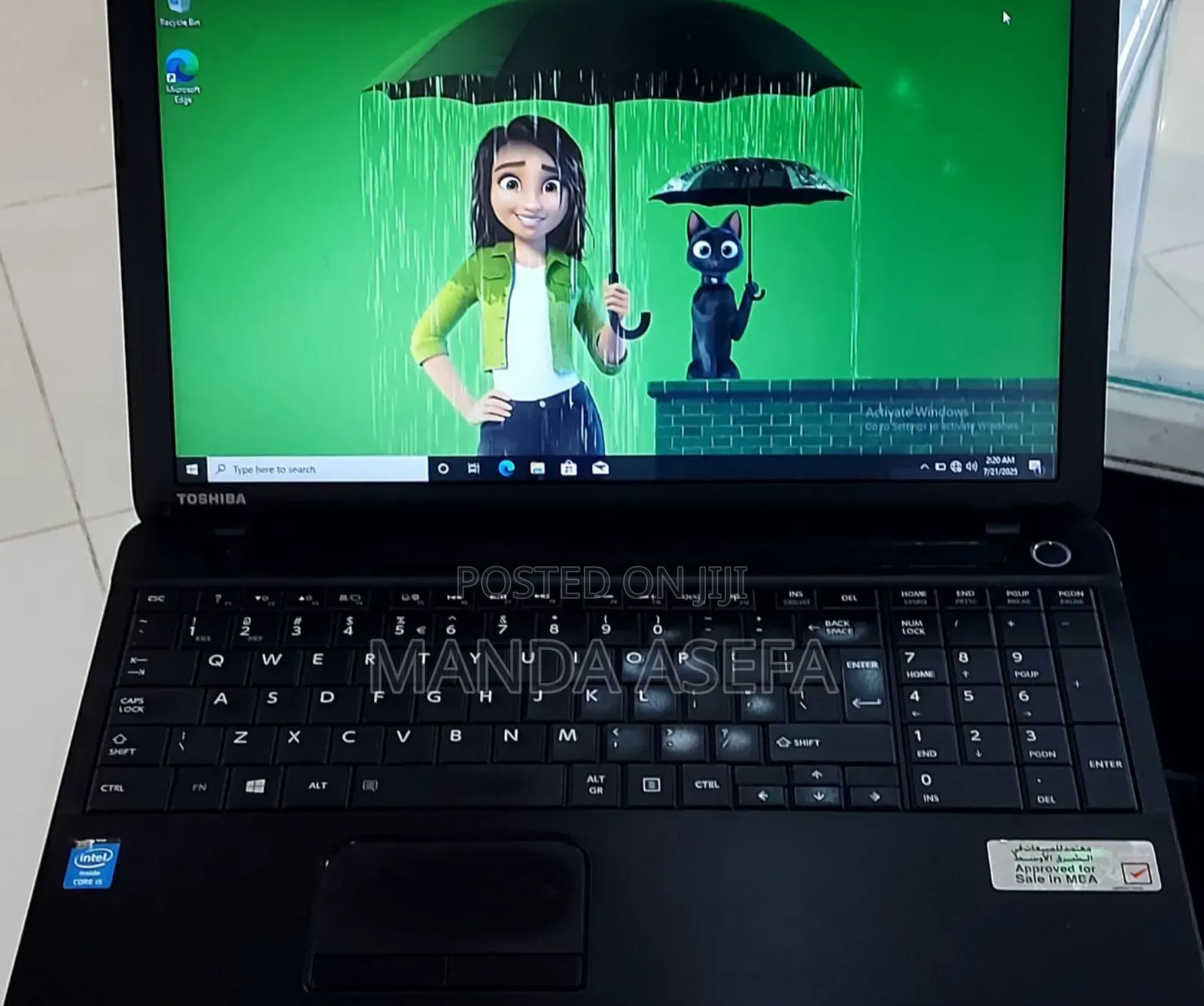 Laptop Toshiba 4GB Intel Pentium HDD 500GB