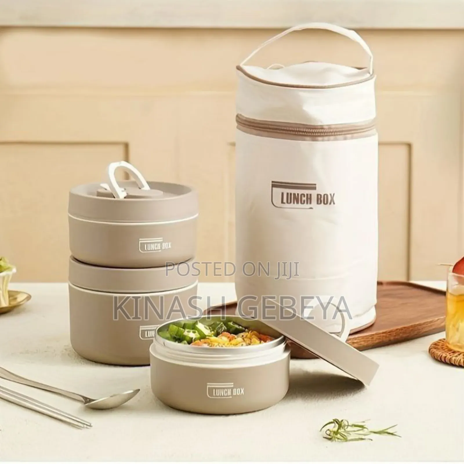 2 Layer Isolated Lunch Box With Bag