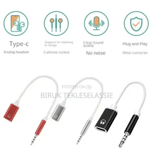 3.5mm Male To Type C Female Headphone Converter