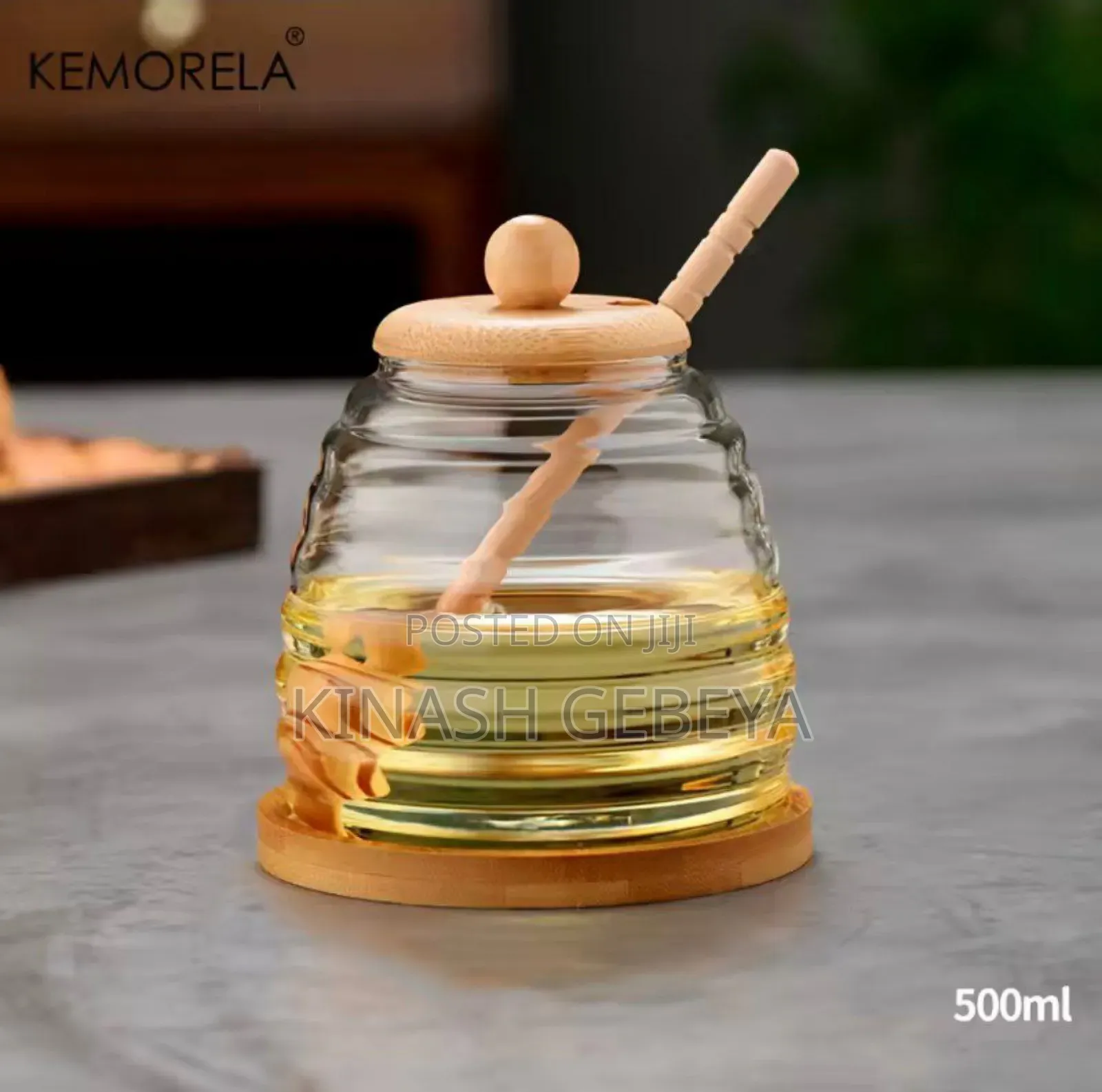 Glass Honey Jar(የማር መቀነሻ ማቅረቢያ)