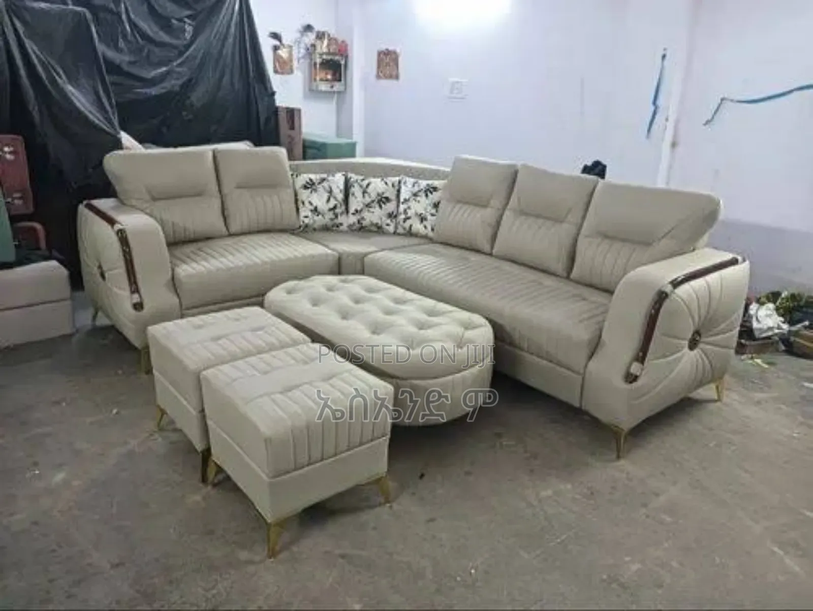 8 Seater Leatherette Modern Sofa