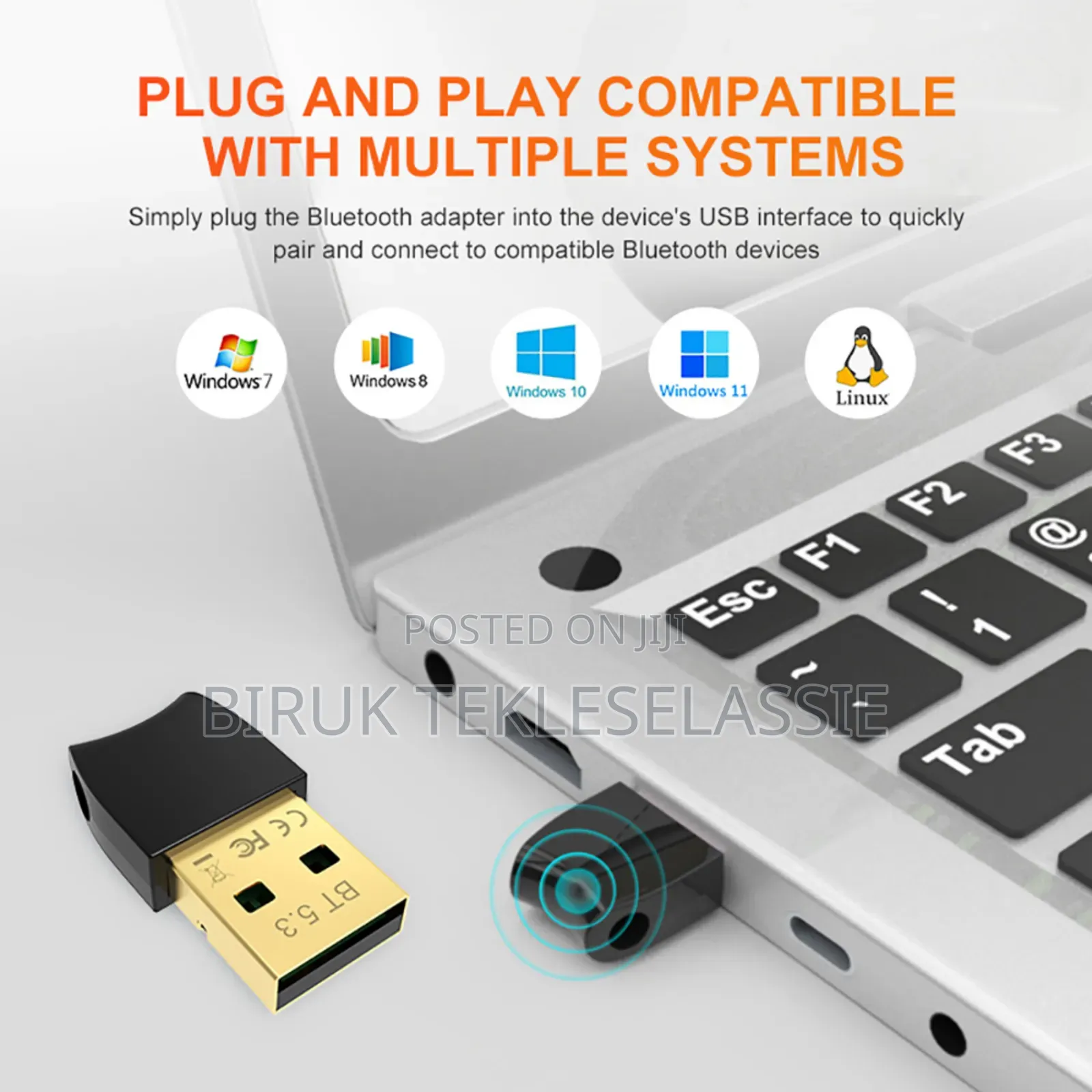 Bluetooth Dongle 5.3 for Desktop Laptop Computers