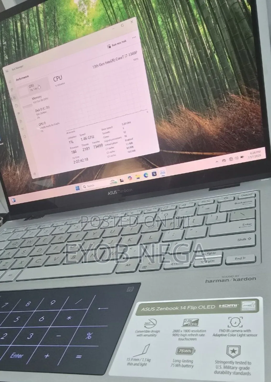 New Laptop Asus Zenbook 14 UX434 16GB Intel Core I7 SSD 1T