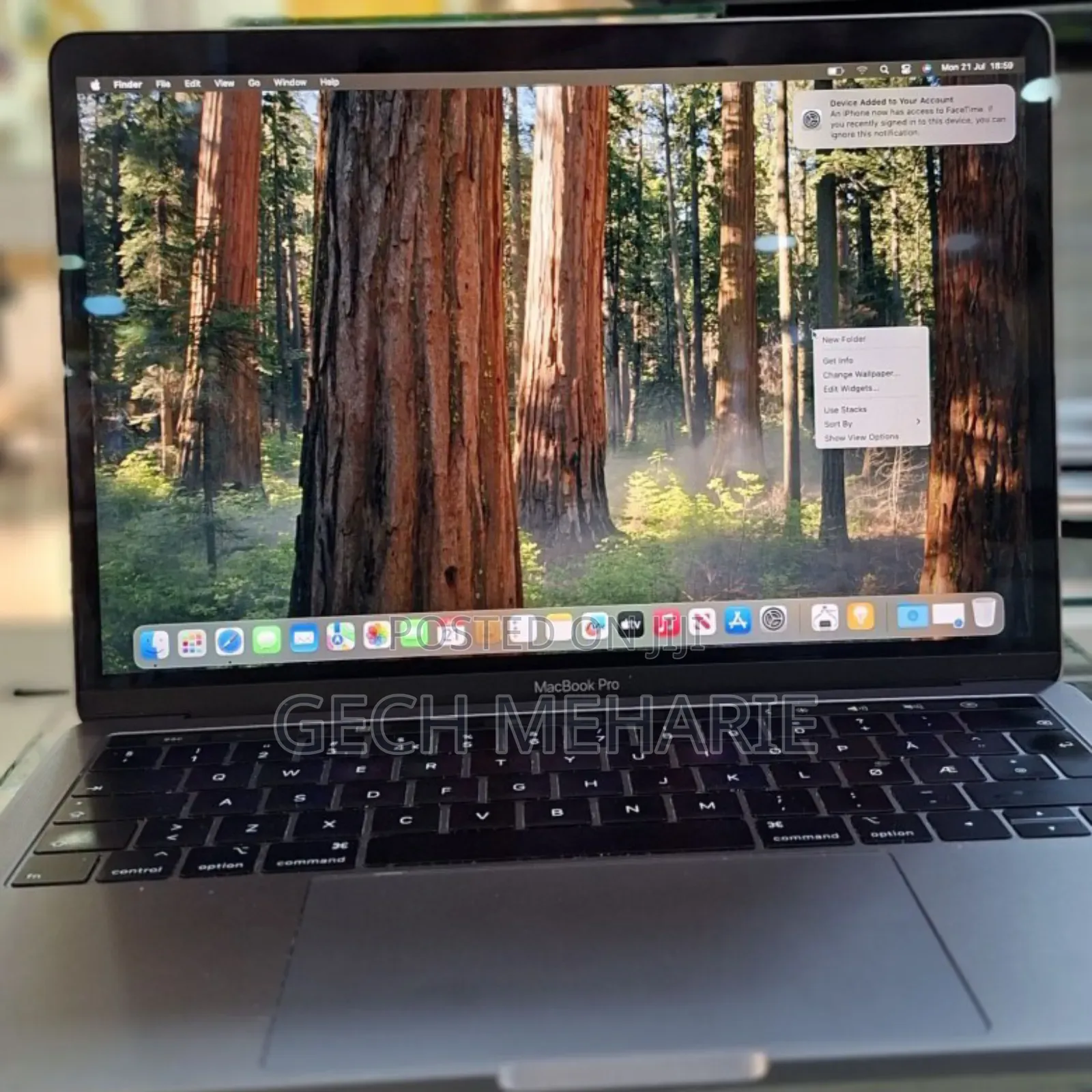 New Laptop Apple MacBook Pro 2019 8GB Intel Core I5 SSD 256GB