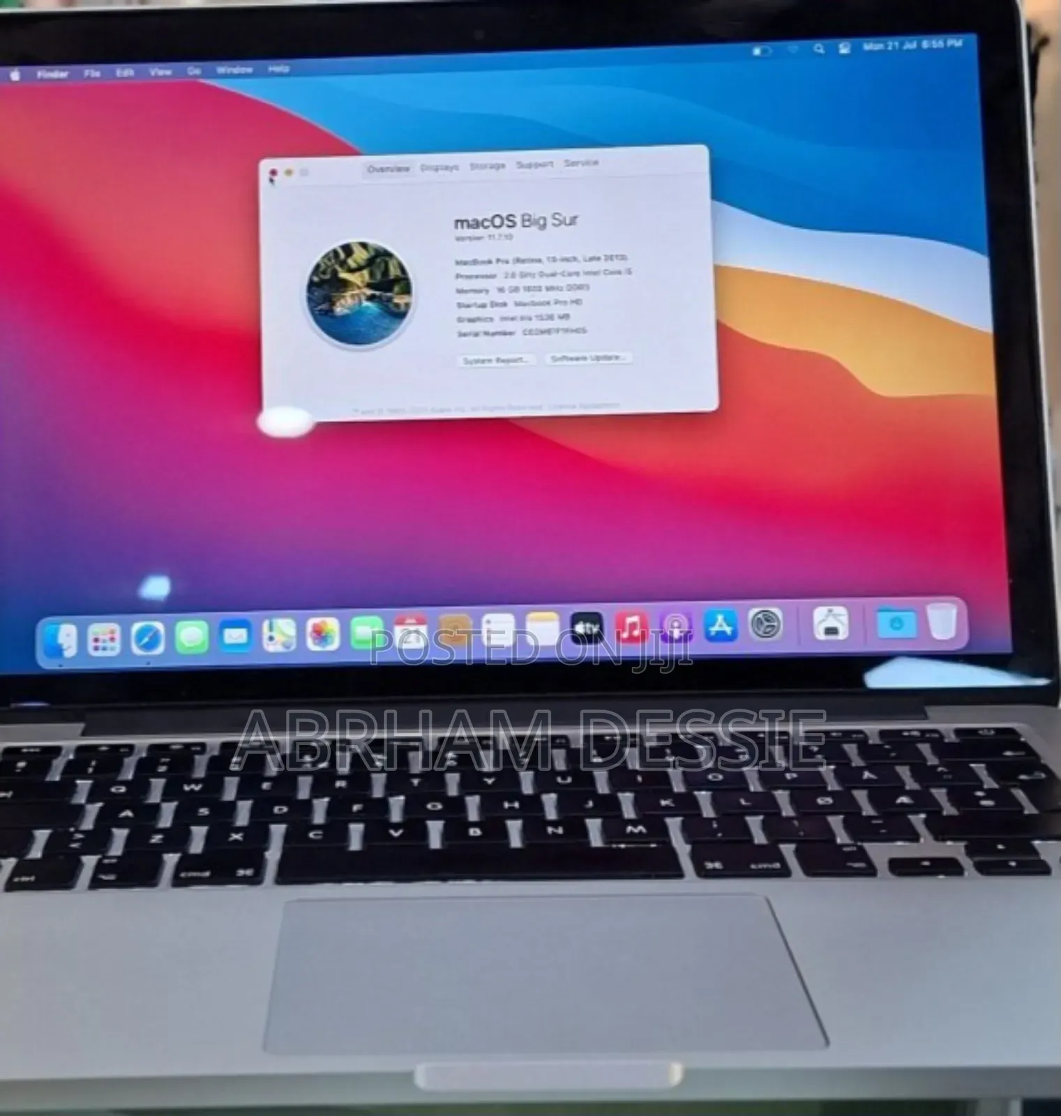 New Laptop Apple MacBook Pro 2013 16GB Intel Core I5 SSD 512GB