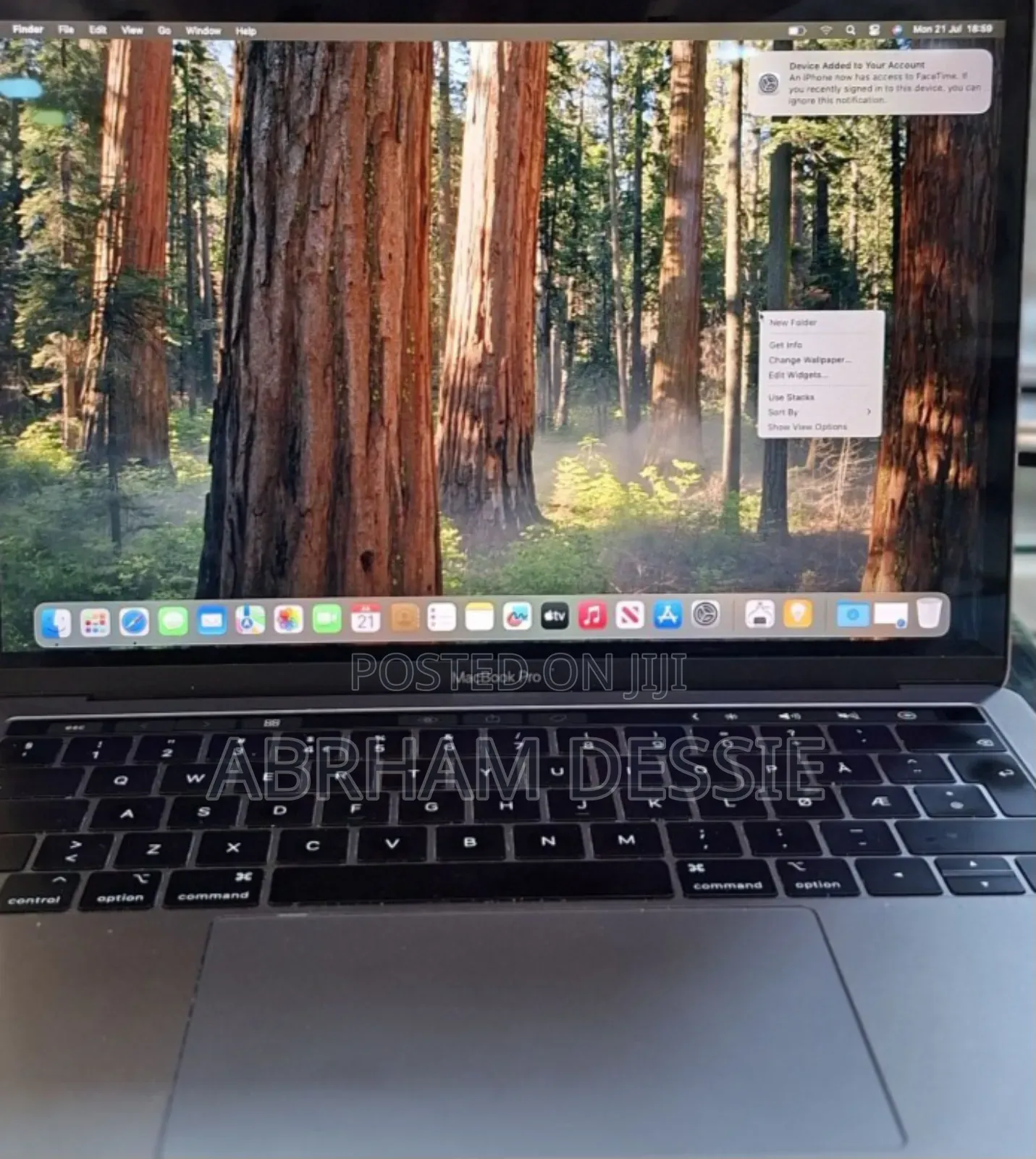 New Laptop Apple MacBook Pro 2019 8GB Intel Core I5 SSD 256GB