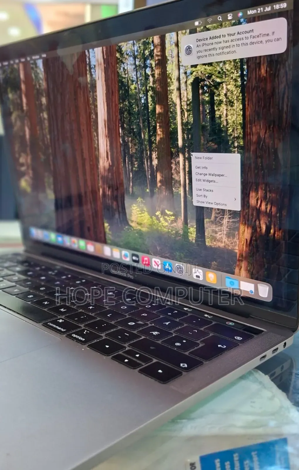 New Laptop Apple MacBook Pro 2019 8GB Intel Core I5 SSD 256GB