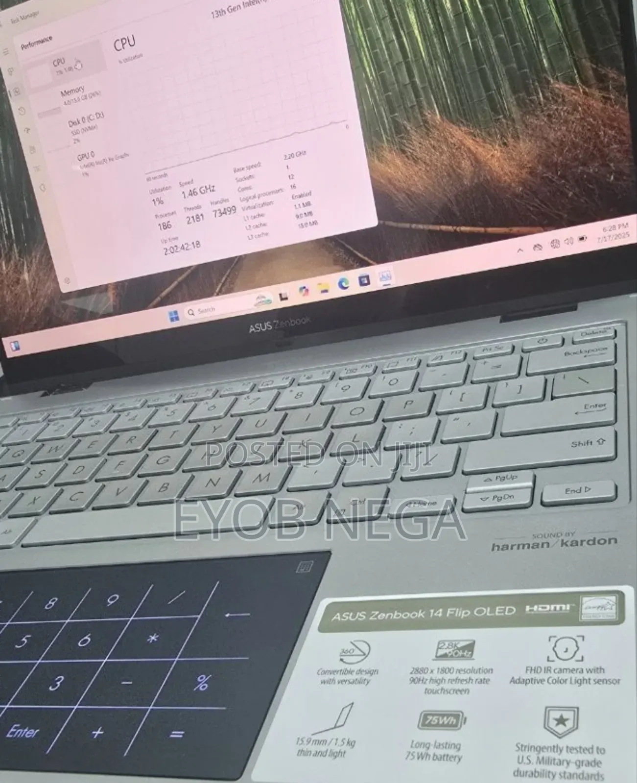 New Laptop Asus Zenbook 14 UX434 16GB Intel Core I7 SSD 1T