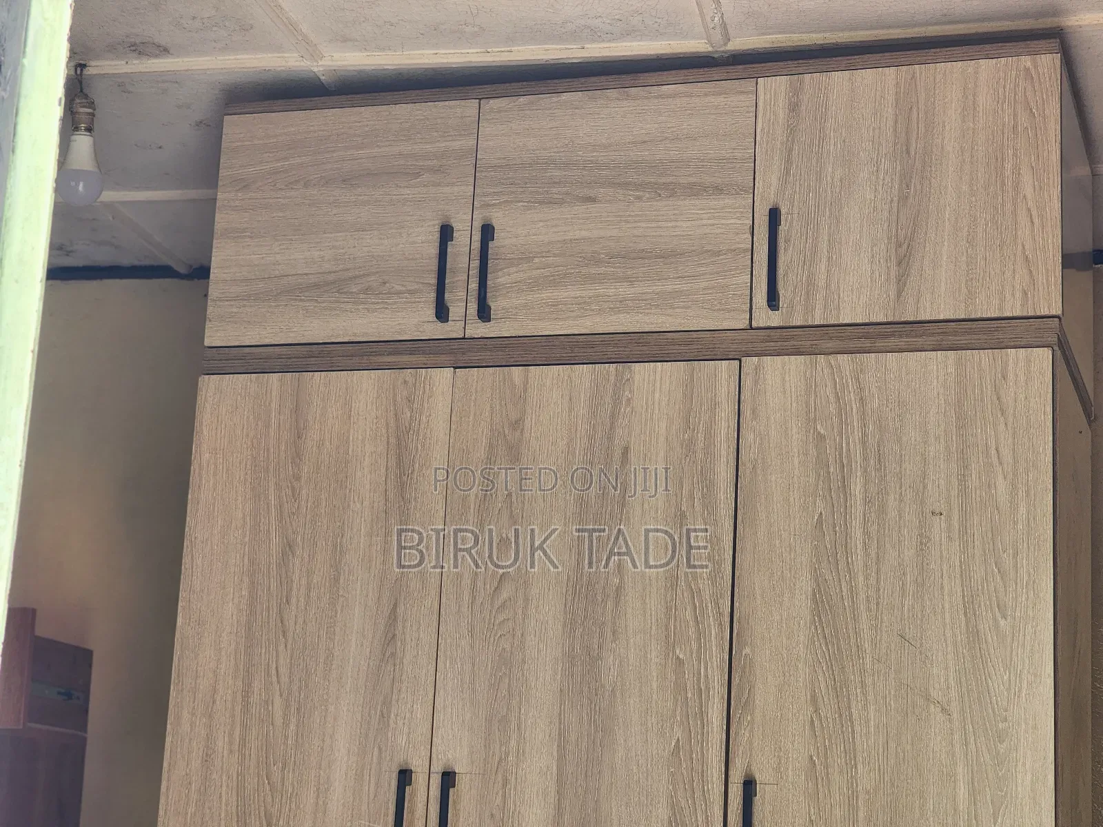 Modern Light Wood Laminated MDF Wardrobe/Closet - 240×120 Cm