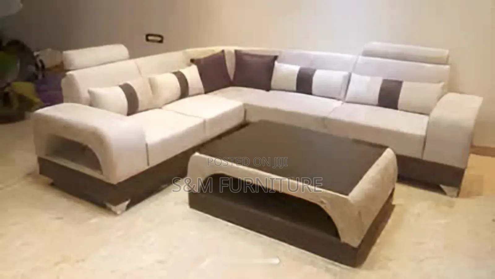 Freaky L Shape Sofa With Table.