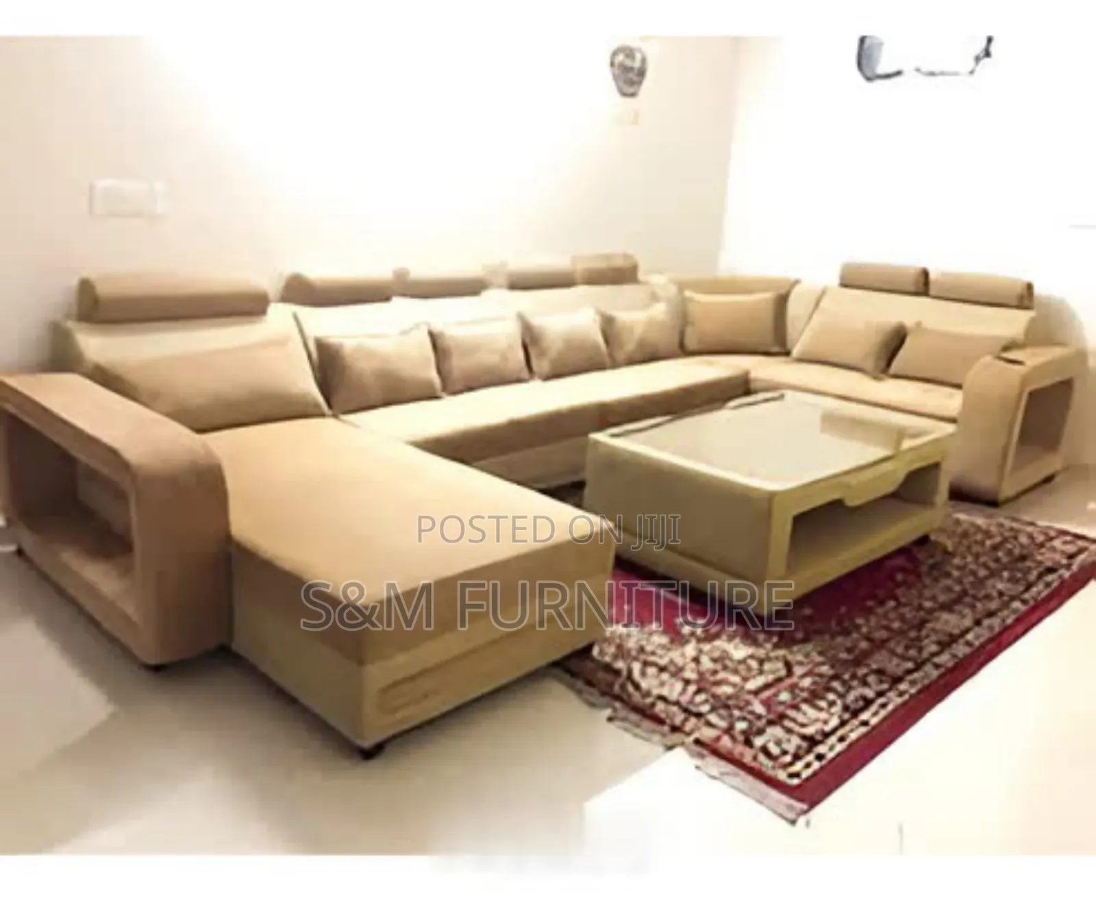 Quirky U Shape Sofa With Table.