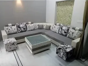 Striking L Shape Sofa With Table.