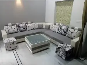 Striking L Shape Sofa With Table.