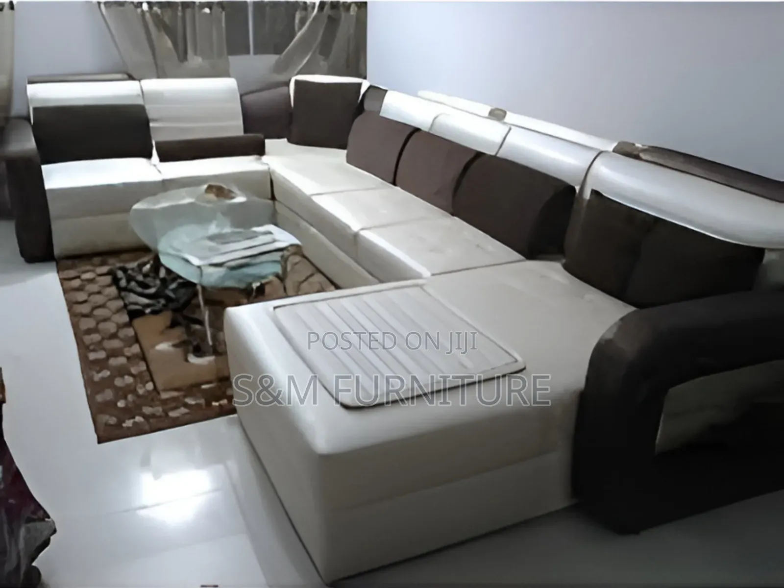 One-Off Full Leather U Shape Sofa.