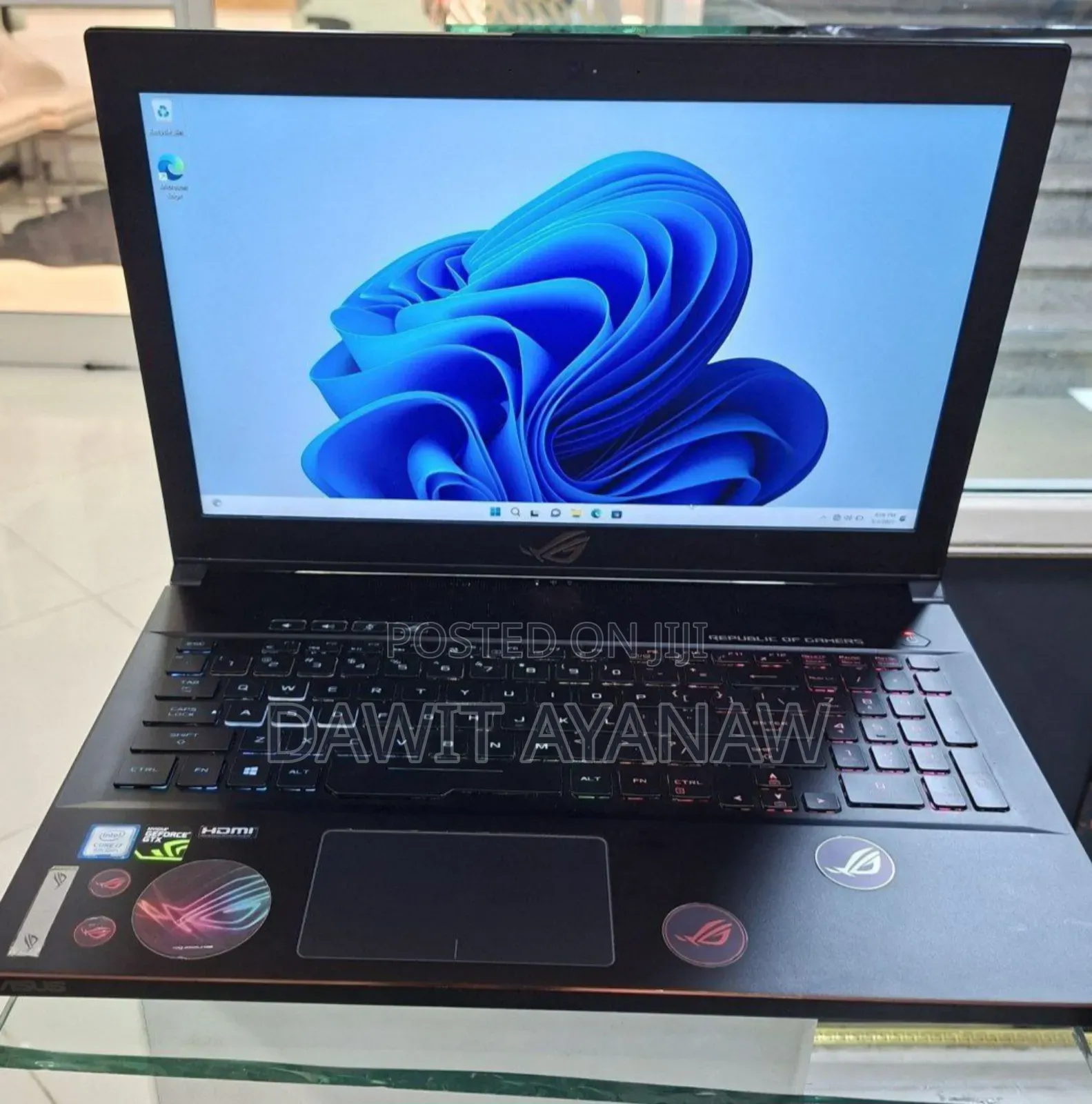 New Laptop Asus ROG Zephyrus G15 16GB Intel Core I7 HDD+SSD 128GB