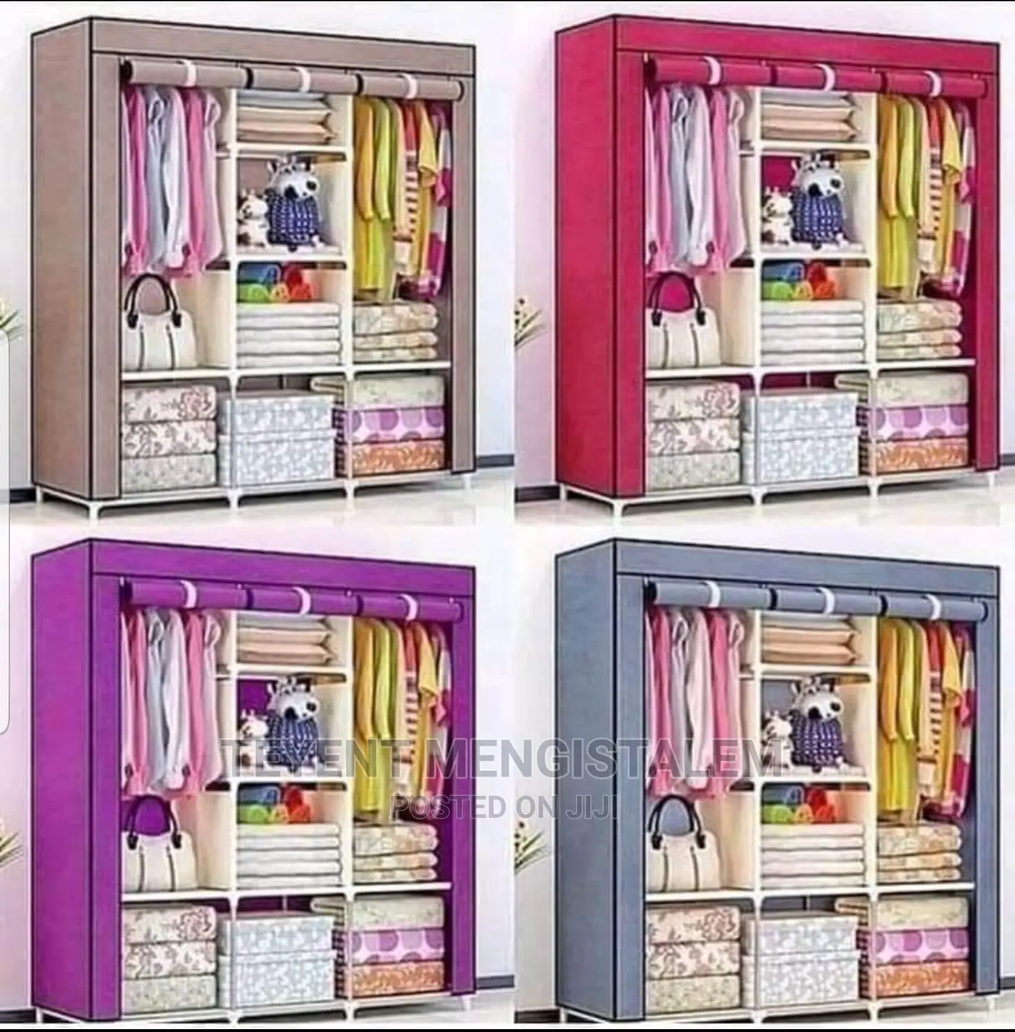 ባለ 3በር የሸራ የልብስ መደርደሪያ