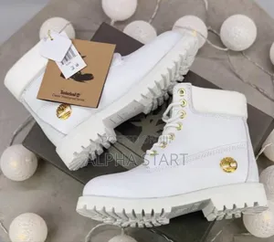Photo - Timberland Tims ‘Triple White/Gold’ Leather High Boots Sho