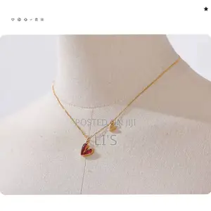 Red Shell Heart Necklace