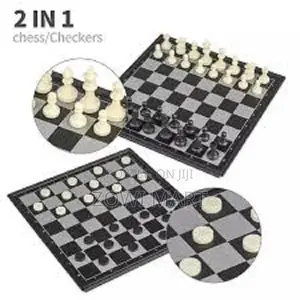 2-in-1 Travel Magnetic Chess Checkers Game
