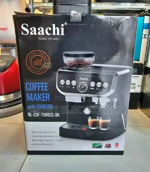 Saachi 19-Bar Coffee Maker With Built-in Grinder