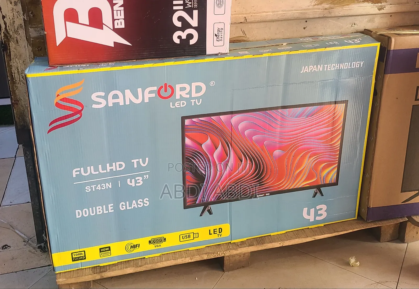Sanford Tv 43 Inch Smart Doubel Glass