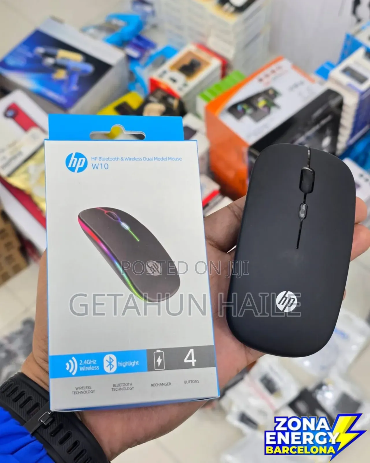 Hp Bluetooth Wireless Dual Model Mouse W10 (Hp W10 Mouse)