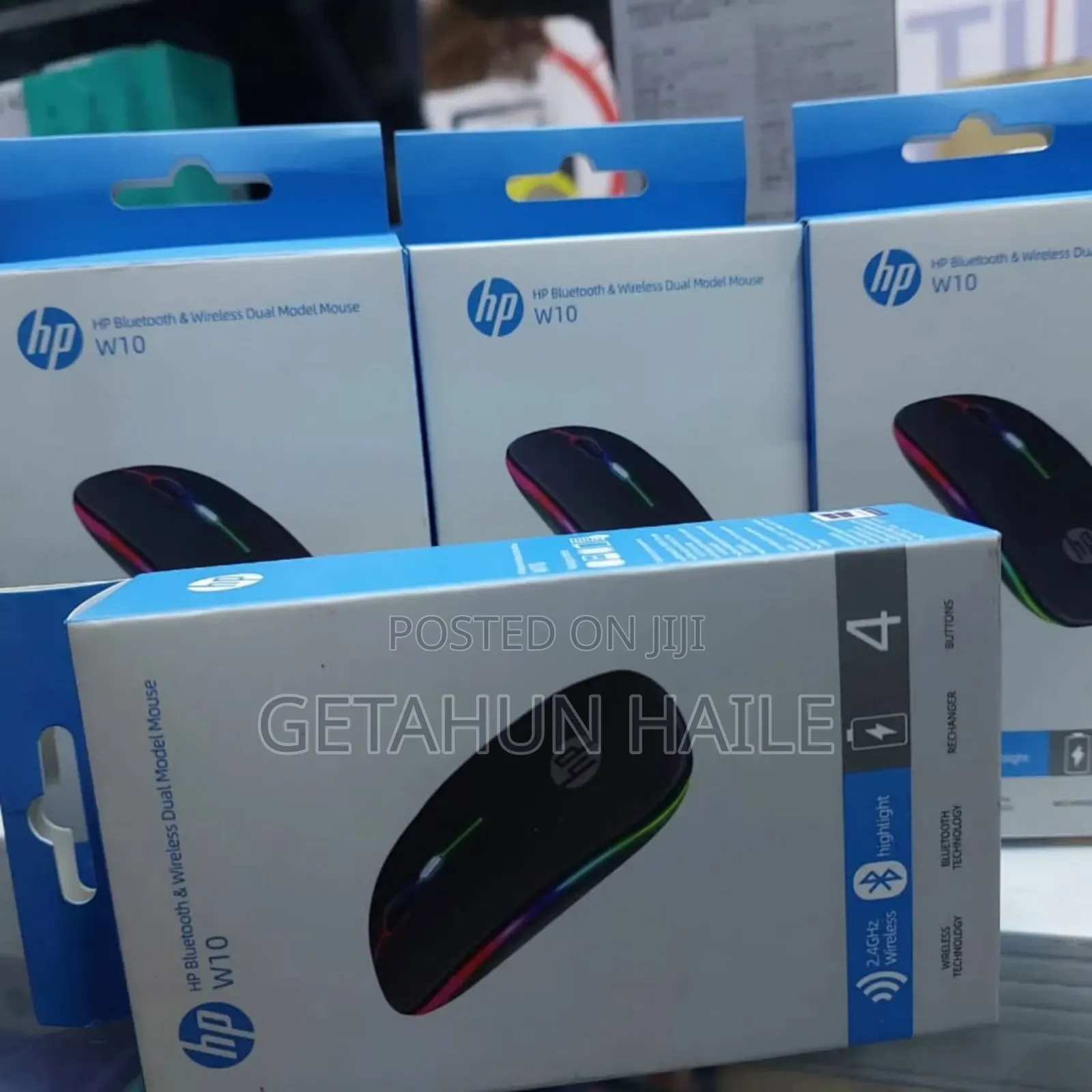 Hp Bluetooth Wireless Dual Model Mouse W10 (Hp W10 Mouse)