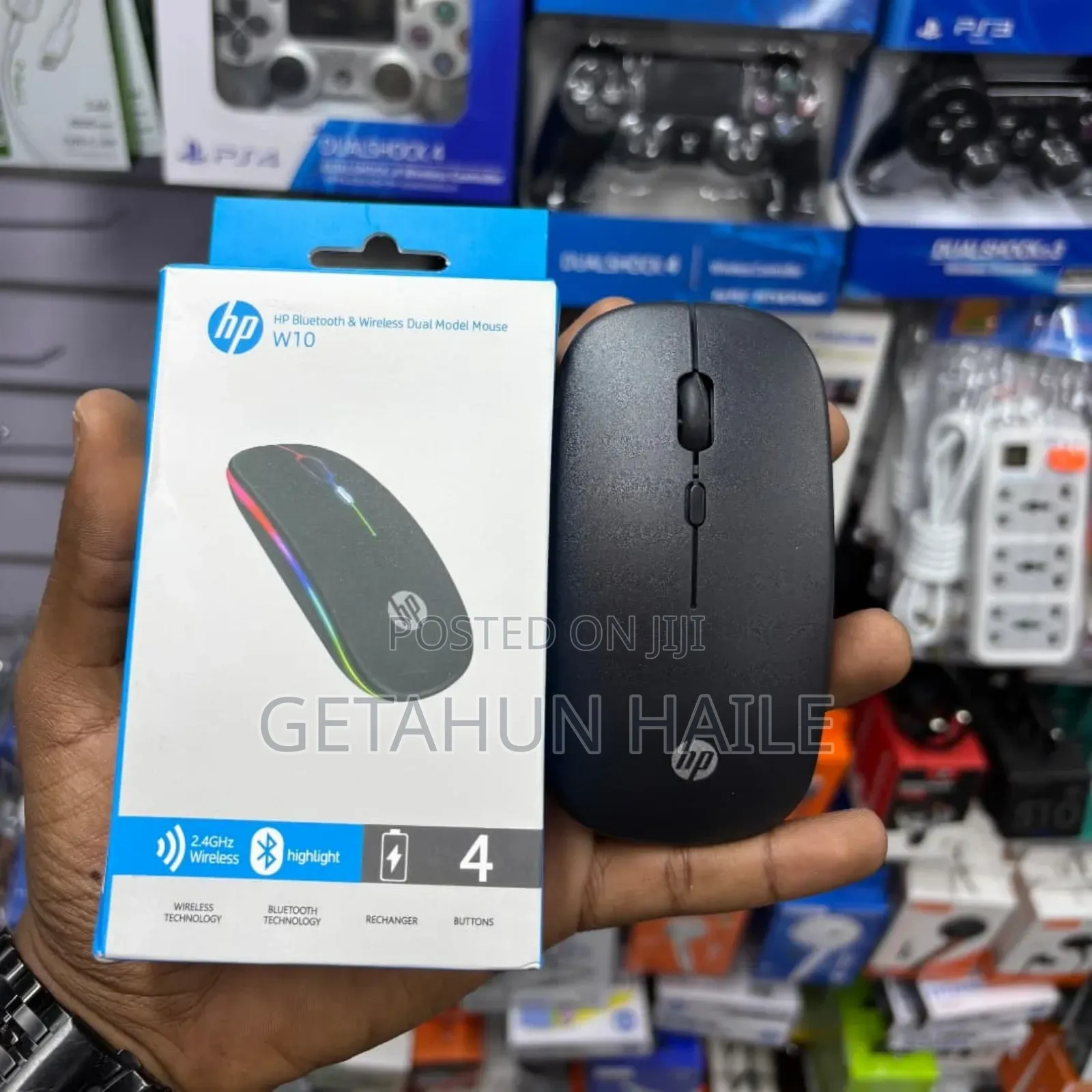 Hp Bluetooth Wireless Dual Model Mouse W10 (Hp W10 Mouse)