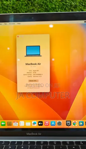 New Laptop Apple MacBook Air 2020 M1 8GB Apple M1 SSD 256GB