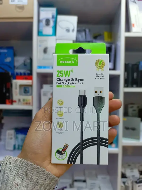 Rugga's 25w Fast Charging Data Cable 2000mm Ls852