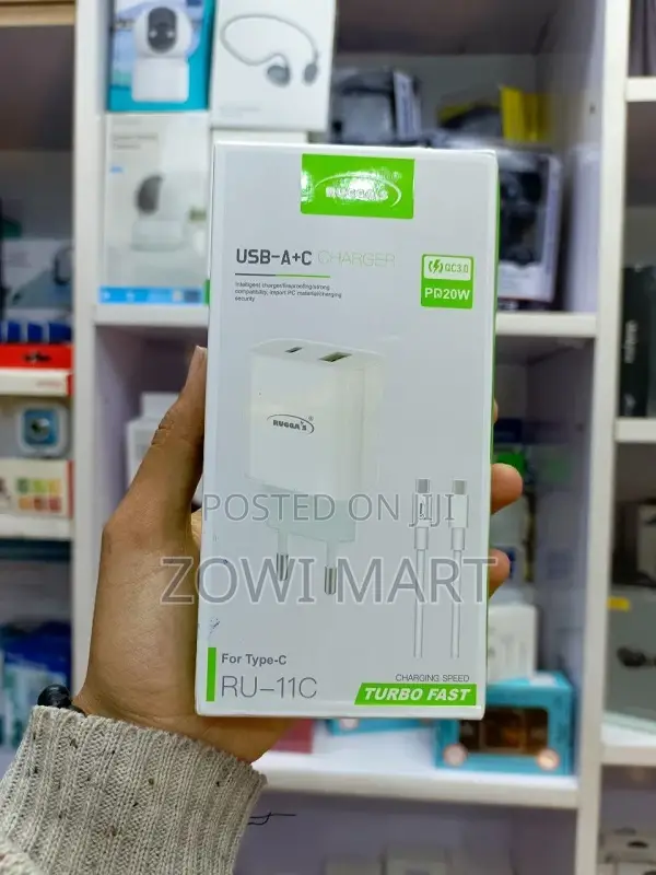 Rugga's Usb A+C Charger 20w – Ru-11c Turbo Fast