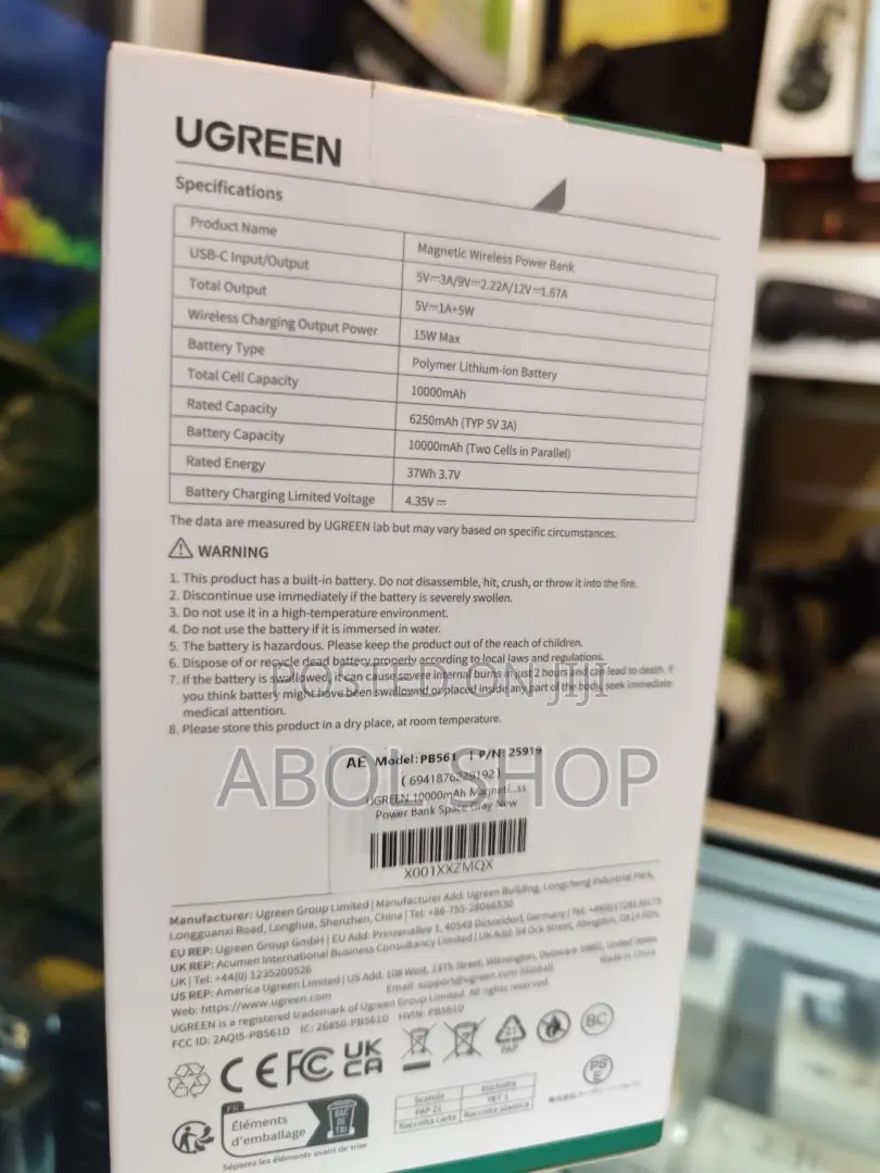 Ugreen 10000mah 20w Magnetic Power Bank