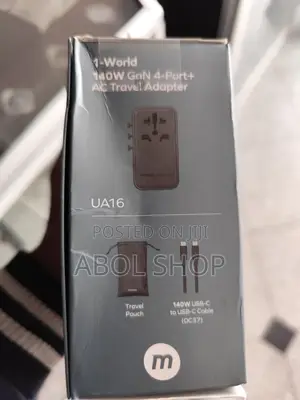 Momax Universal 4-Port Travel Gan Charger 140w + Usb-C Cable