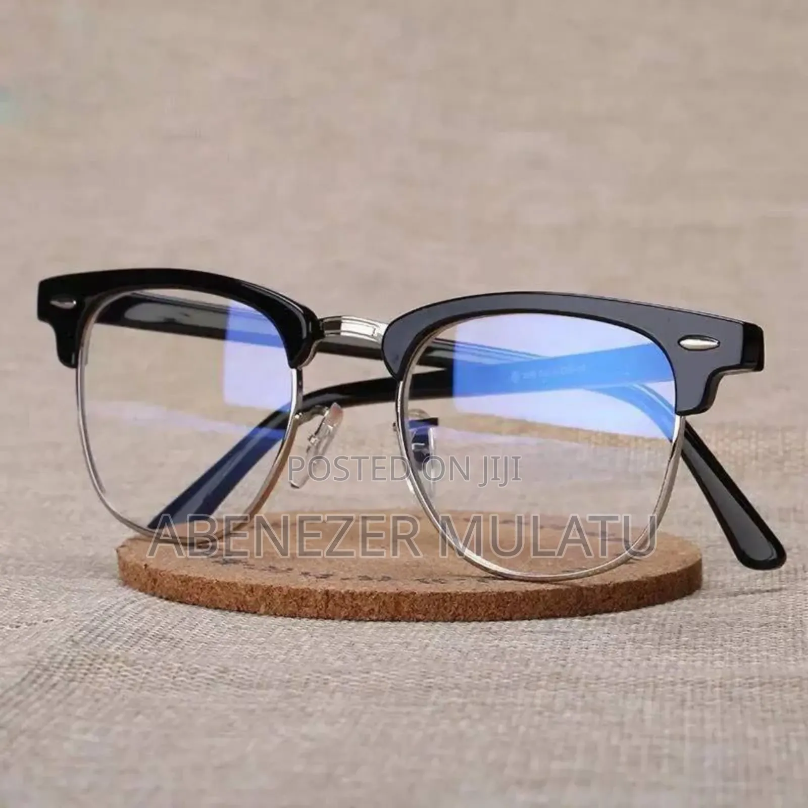 New Classic Retro Half Frame Anti Radiation Blue