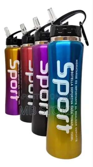 Photo - Stainless Steel Water Bottle With Straw