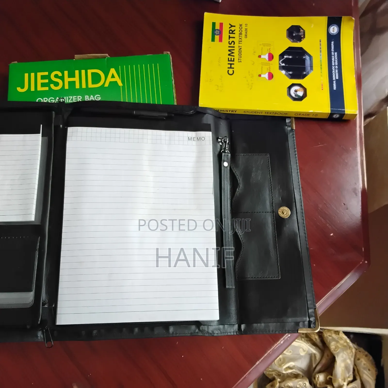 Brand New Jeshida Leather Office File With Calculator