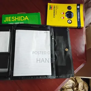 Photo - Brand New Jeshida Leather Office File With Calculator