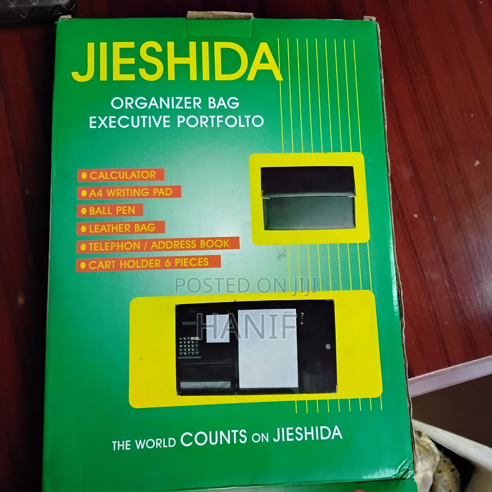 Brand New Jeshida Leather Office File With Calculator