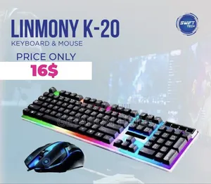 Linmony Gaming Keyboard and Mouse With RGB Backlight K-20