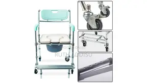 Photo - Commode Wheelchair盎司four Mini Wheel Toilet Chair Medical