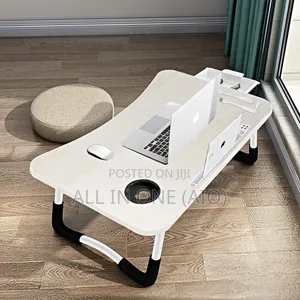 Foldable Portable Laptop Table With Cup Holder