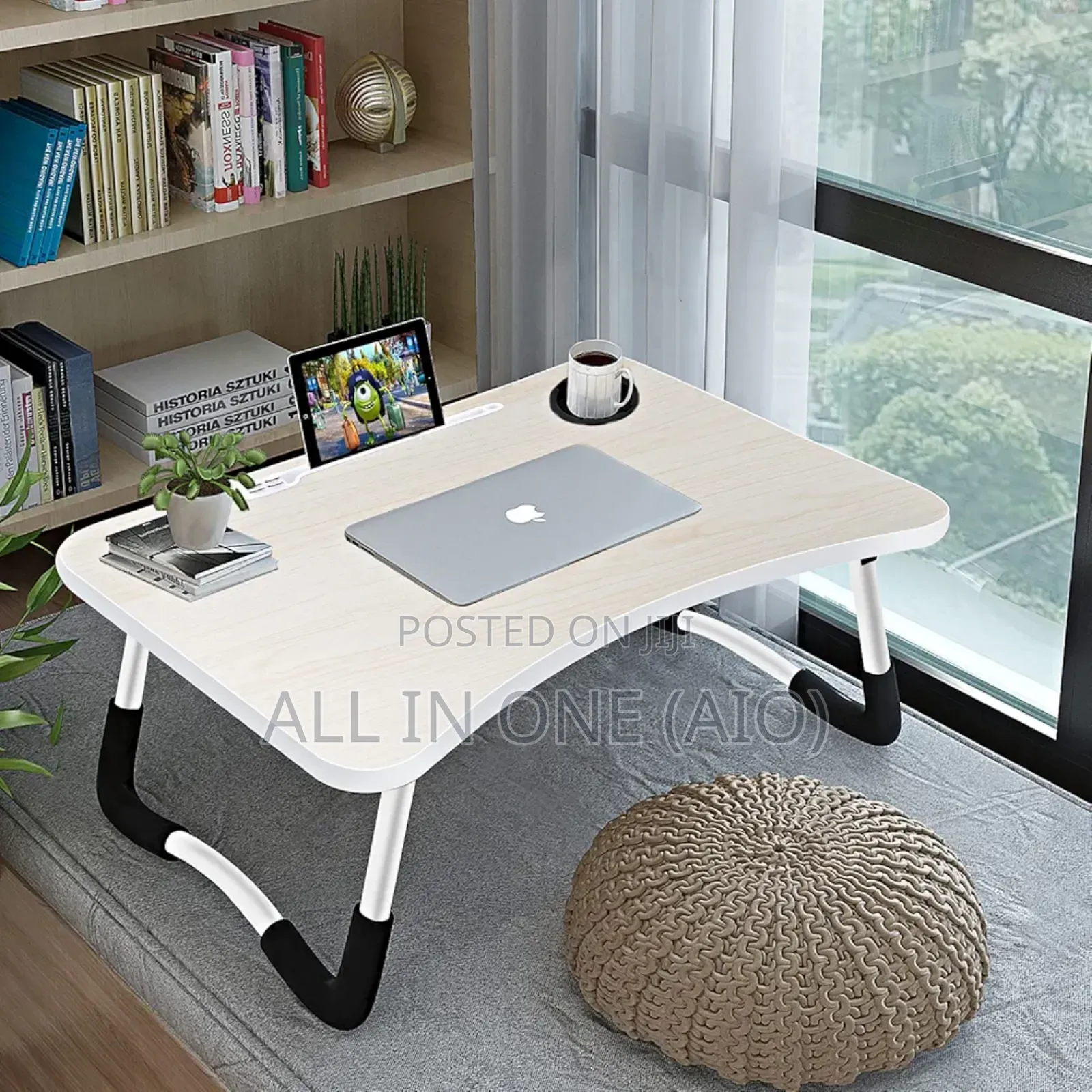 Foldable Portable Laptop Table With Cup Holder