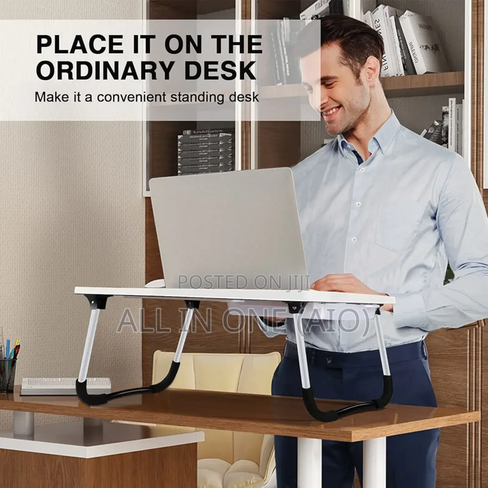 Foldable Portable Laptop Table With Cup Holder