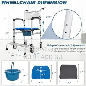 Removable Popo Commode Wheelchair嵐更poty Chair New求診commode
