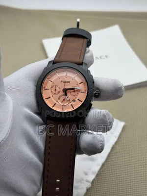 Photo - Fosdil Brown Black Strap Watch