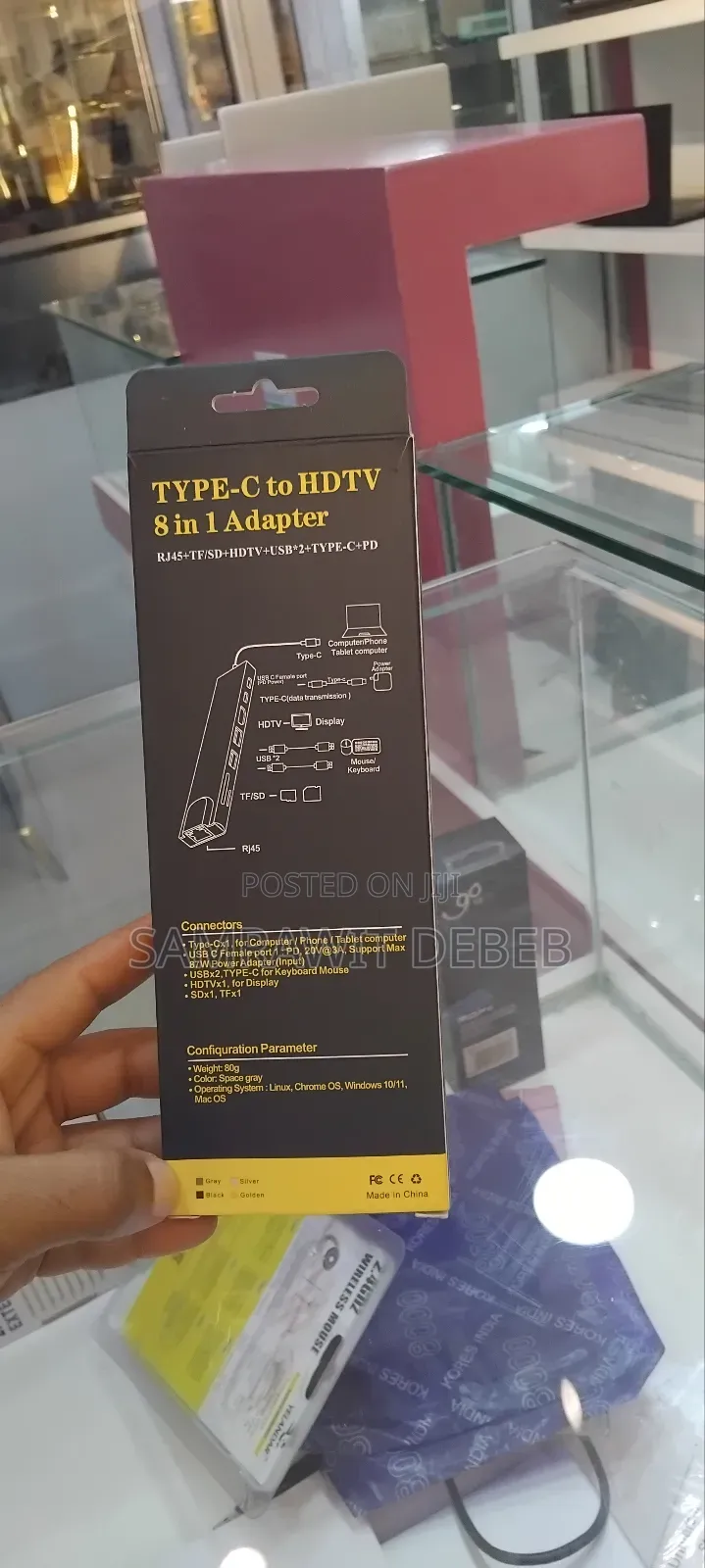 Type -C to HDTV 8 in 1 Adapter