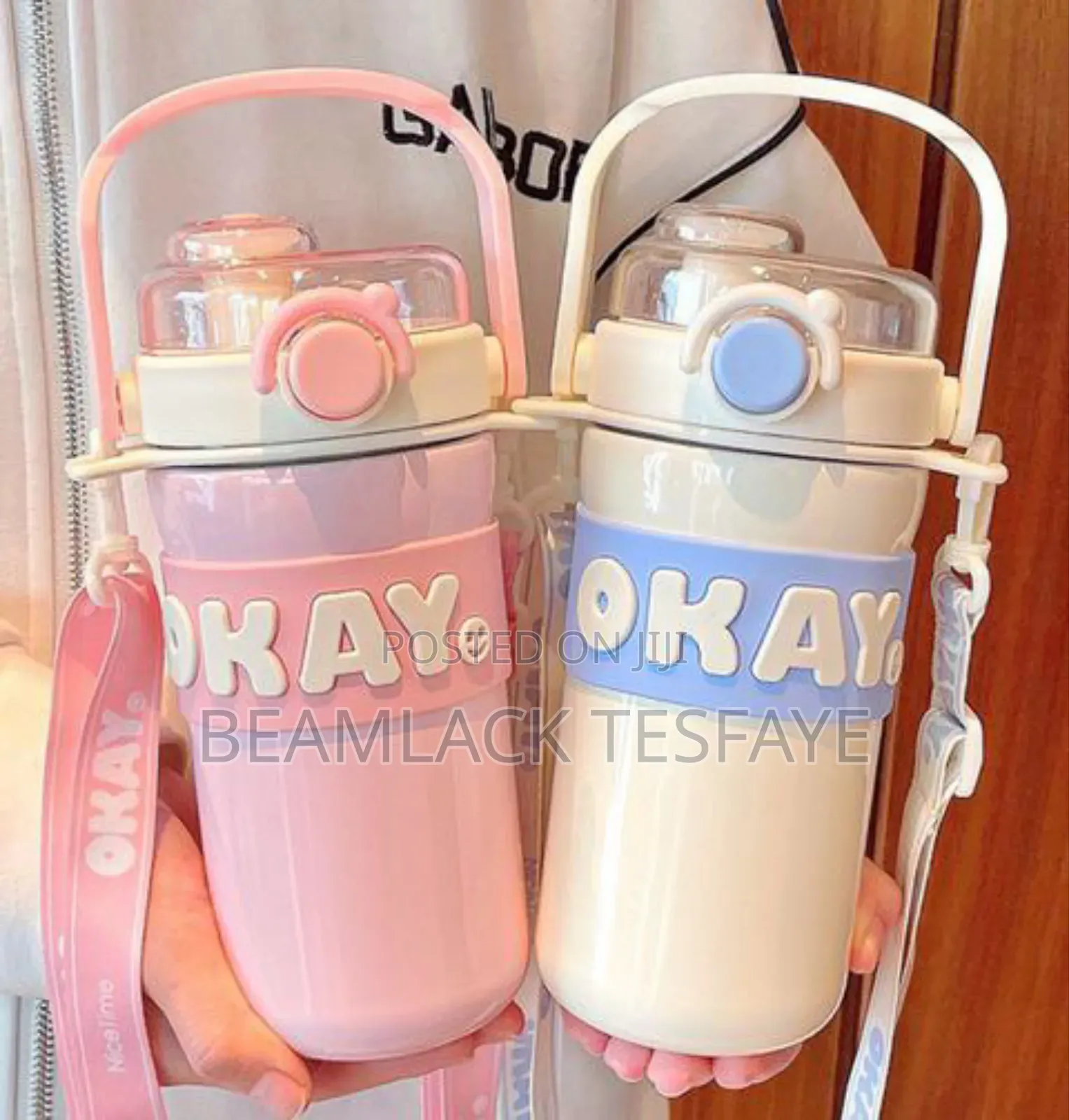 Space Bear Design Water Bottle