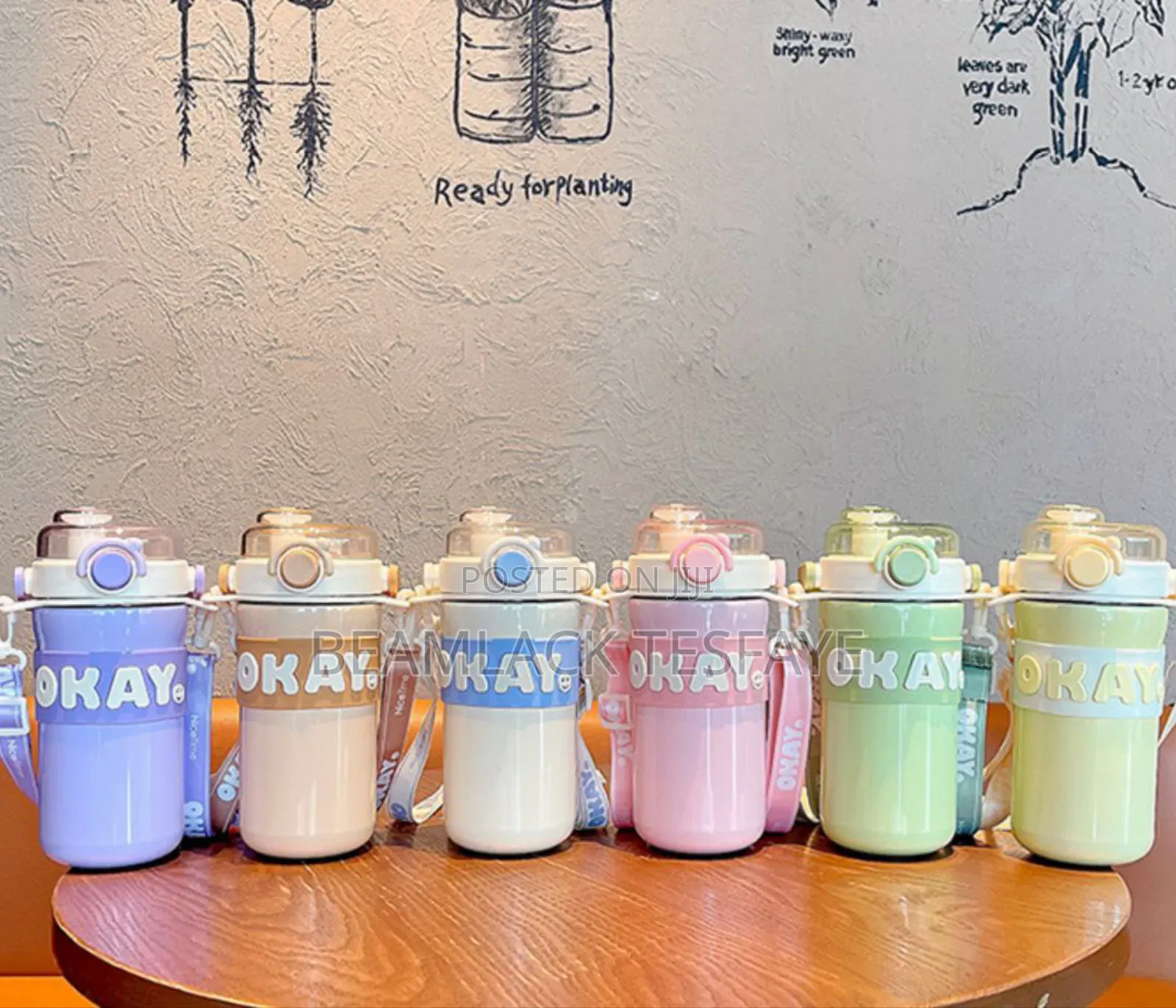 Space Bear Design Water Bottle