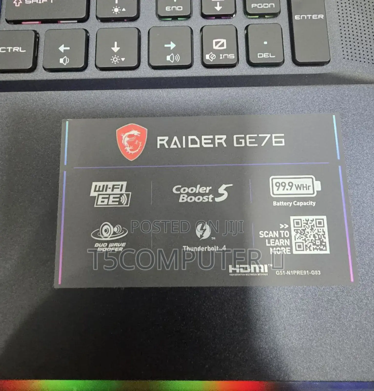 New Laptop MSI Katana GF76 16GB Intel Core I9 SSD 1T