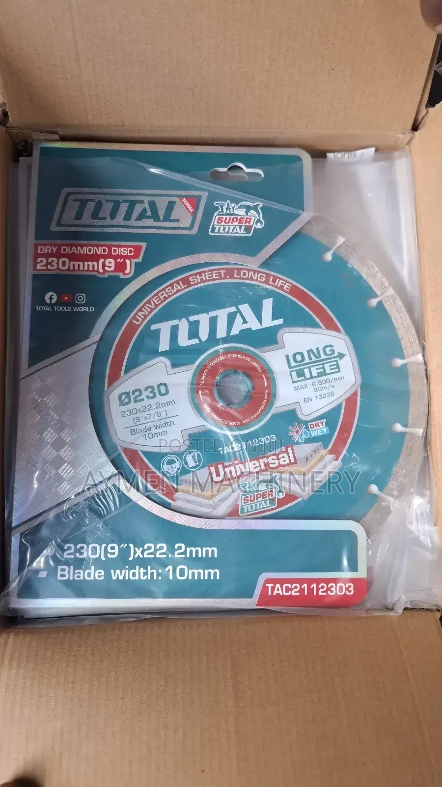 Total Diamond Disc 230mm ለሴራሚክ ለማርብል